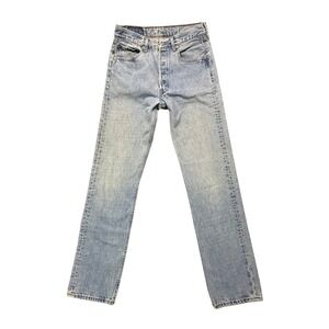 VTG Levi Strauss 501 Mens Light Wash Straight Leg Jeans W32L34 Y2K Grunge Cowboy